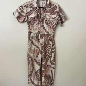 Free People Paisley Print Jumpsuit